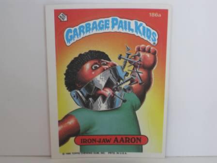 186a Iron-Jaw AARON 1986 Topps Garbage Pail Kids Card